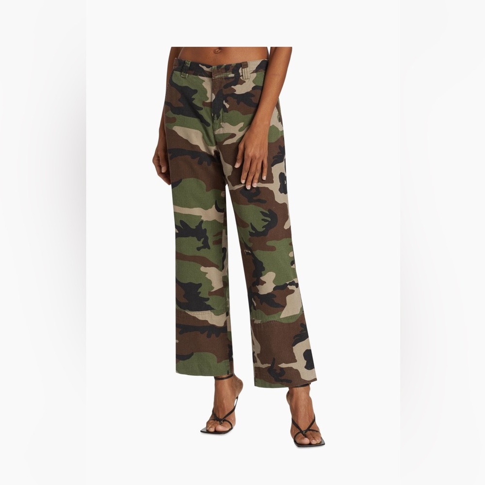 SPRWMN Camo mid-rise trousers